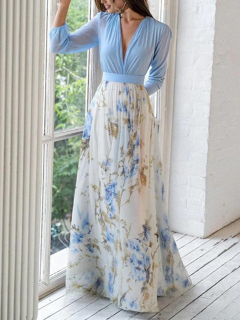 Tilda | Kleid maxi mit Blumenprint mozzafiato und V-Ausschnitt