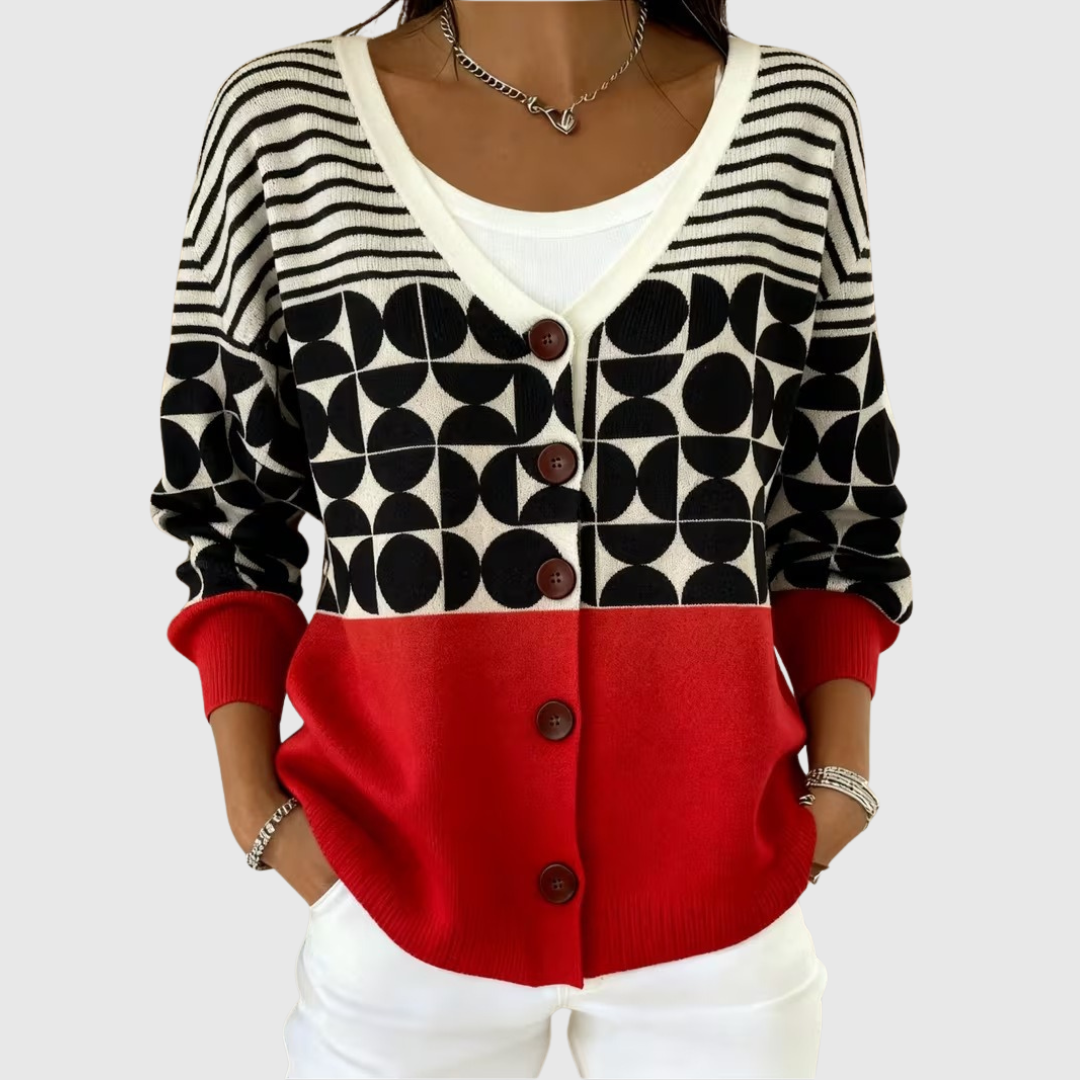 Magdalena | Bequemer geknöpfter Strickcardigan