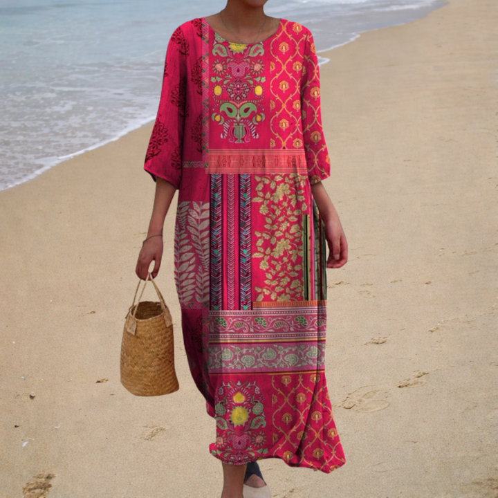 Fließendes langes Kleid – chic und bequem