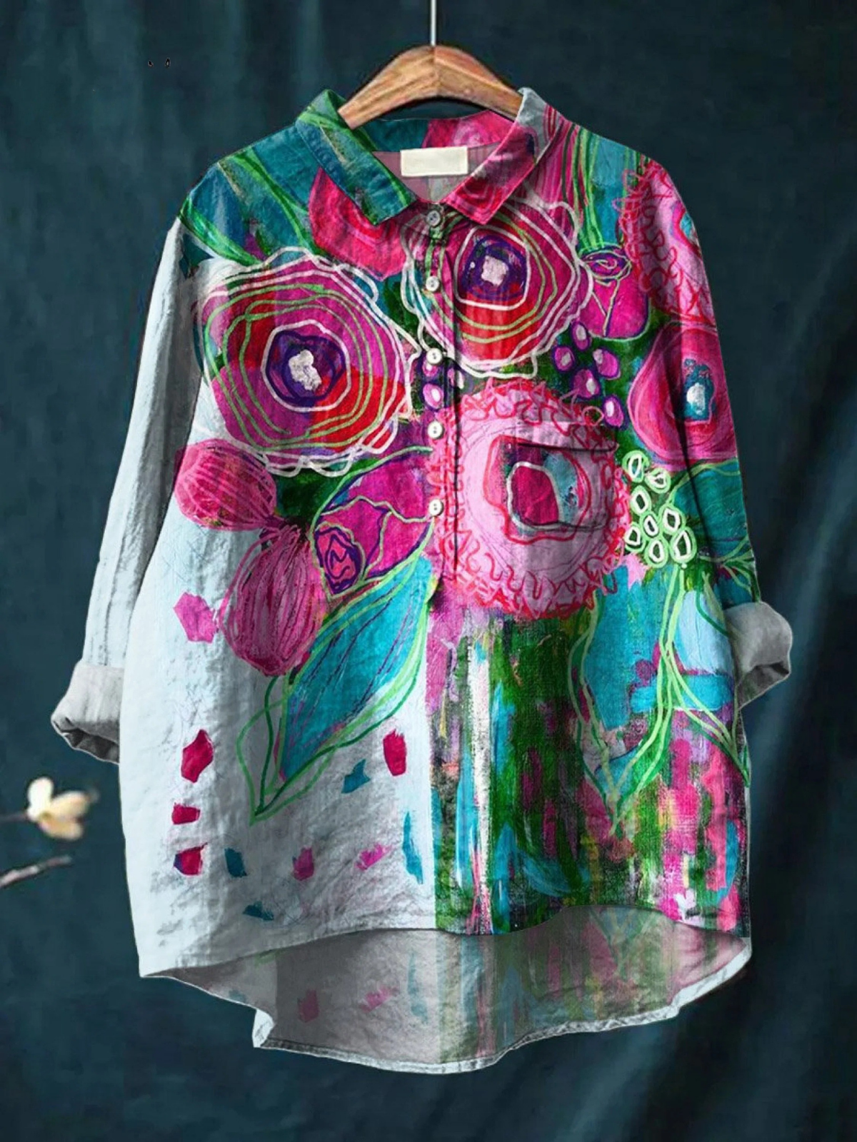Martha | Legeres T-Shirt mit Vintage-Blumenprint