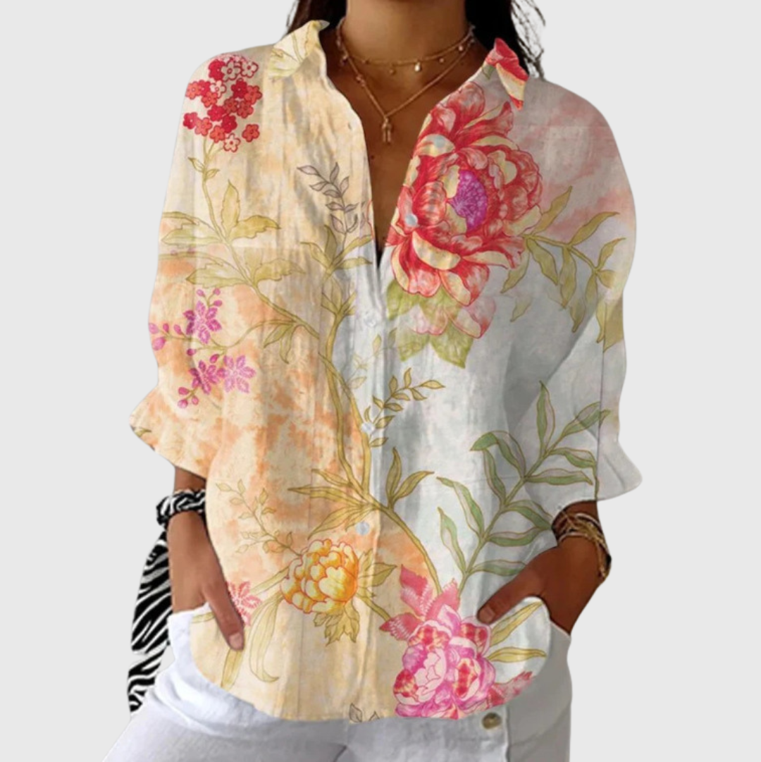 Tatjana | Leichte farbenfrohe Bluse mit Print