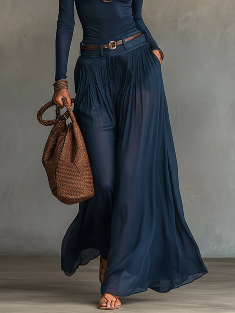 Johanna | Off-Shoulder-Top und Rock marineblau