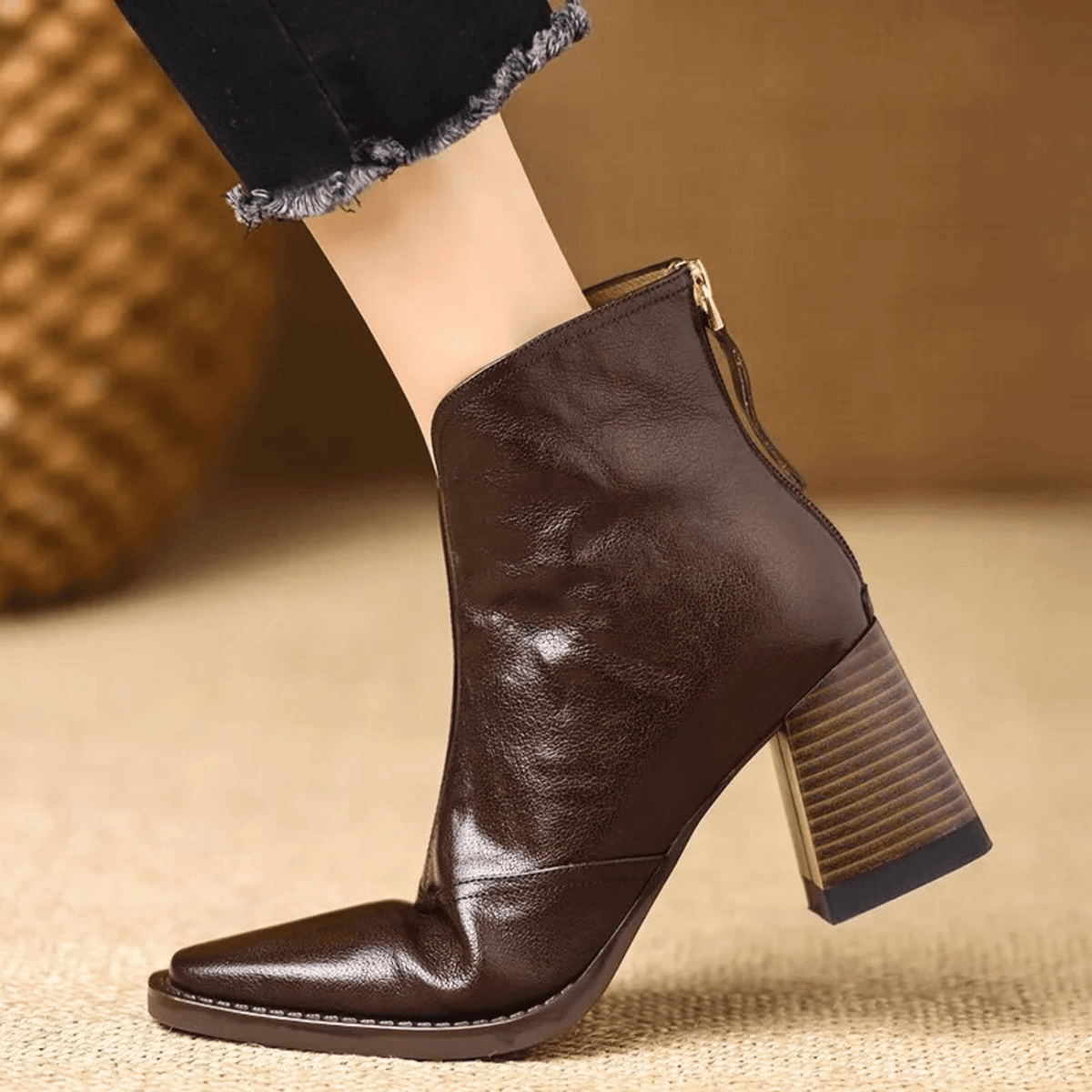 Delia | Luxuriöse Stiefeletten mit mittelhohem Absatz