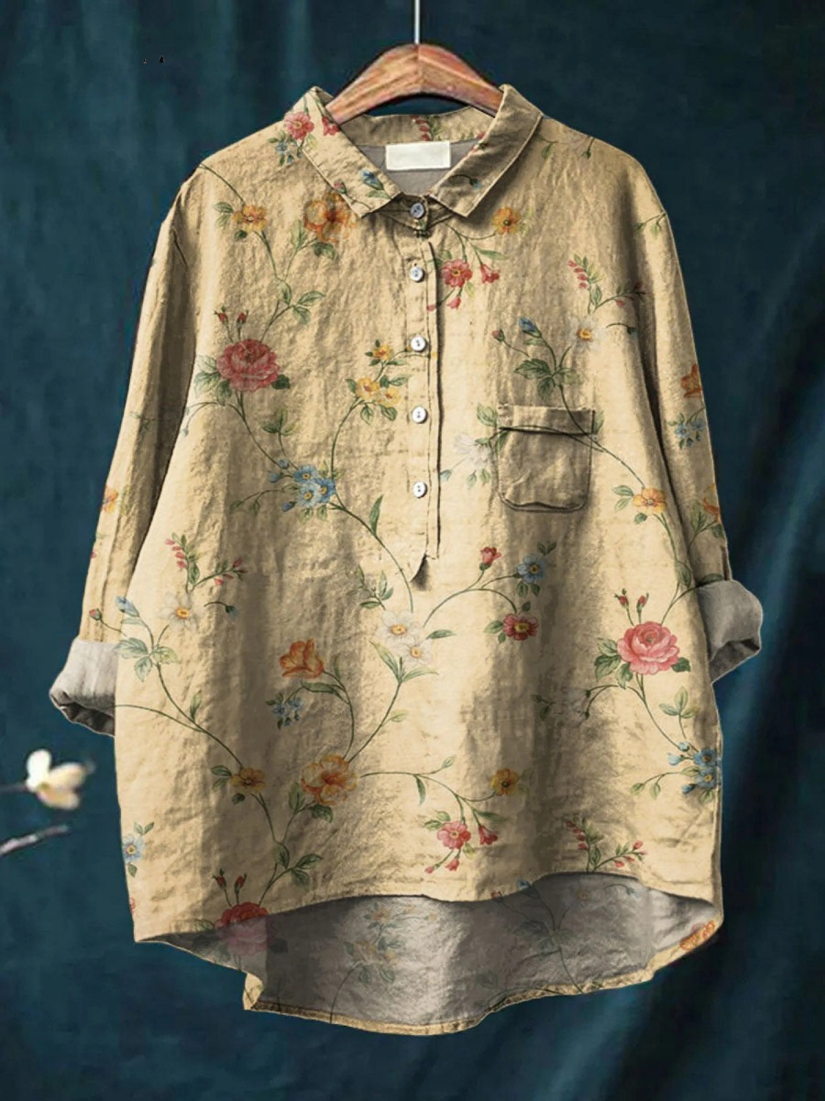 Paula | Legeres Damen-T-Shirt im Vintage-Stil mit Blumenmuster