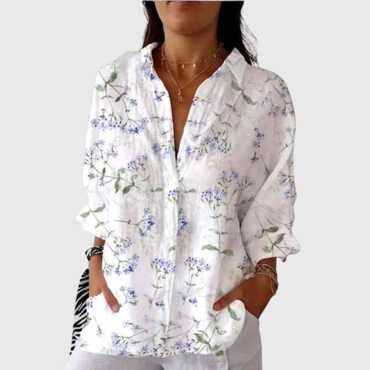 Olga | Leichte farbenfrohe Bluse mit Print
