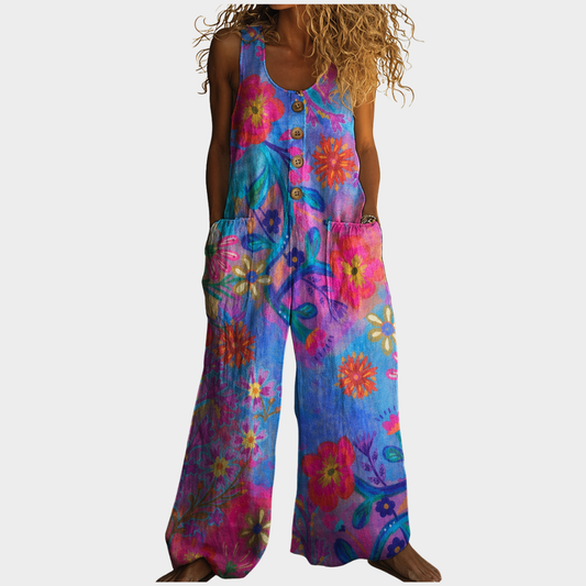 Janna | Fließender bedruckter Jumpsuit