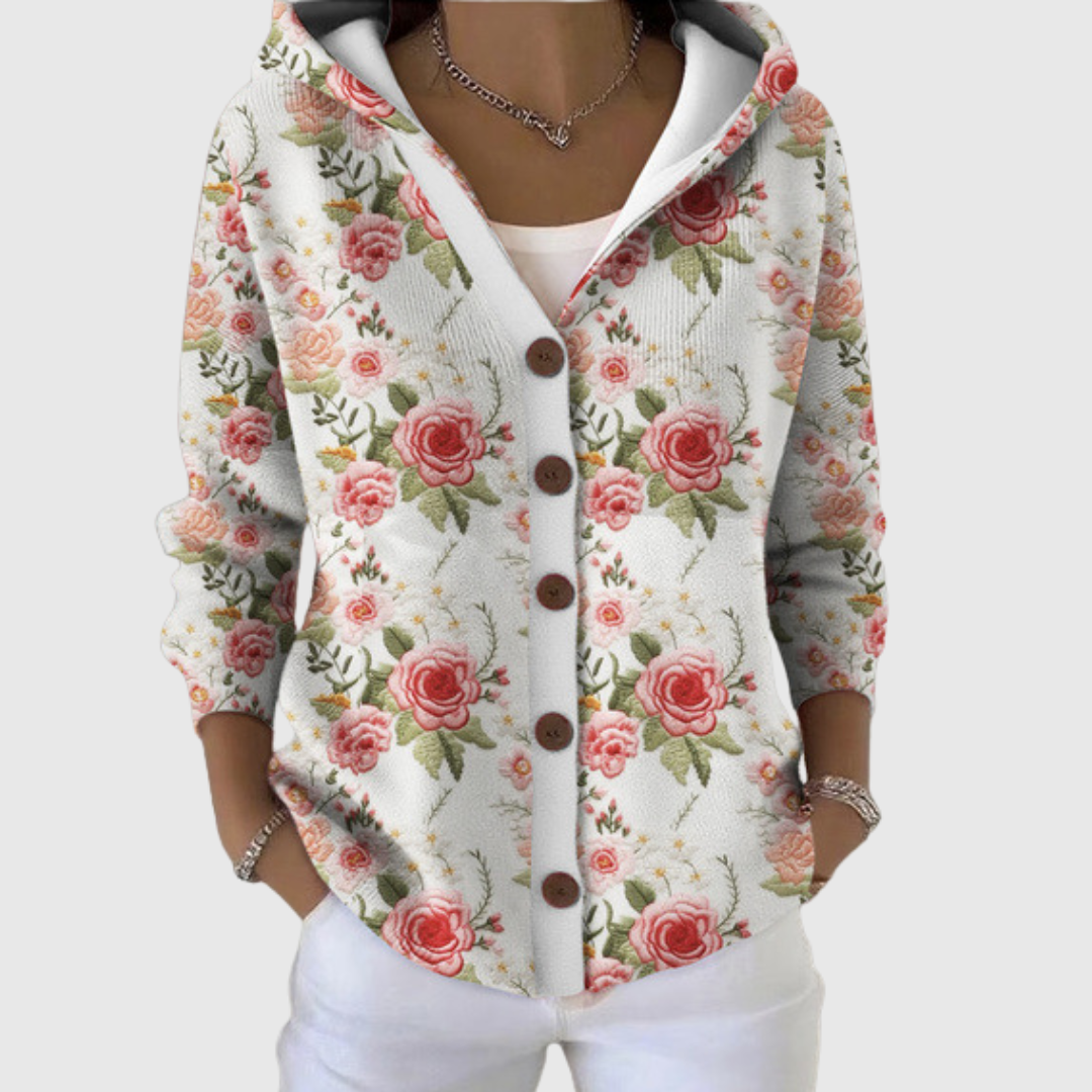 Magdalena | Bequemer Strickcardigan mit Kapuze