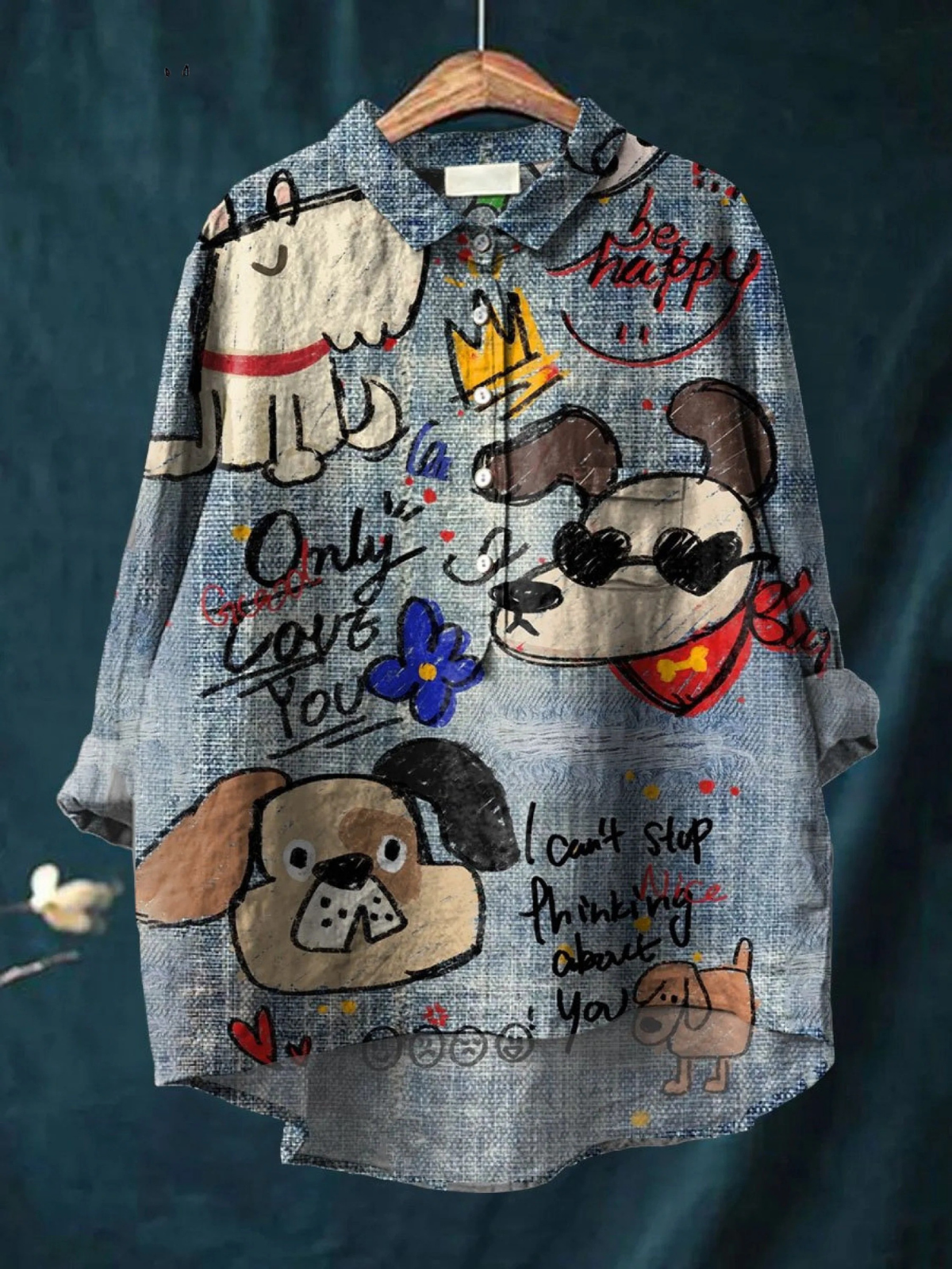 Lotte | Legeres T-Shirt mit niedlicher Hunde-Kunst