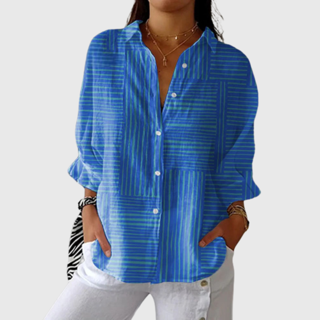 Malin | Leichte farbenfrohe Bluse mit Print