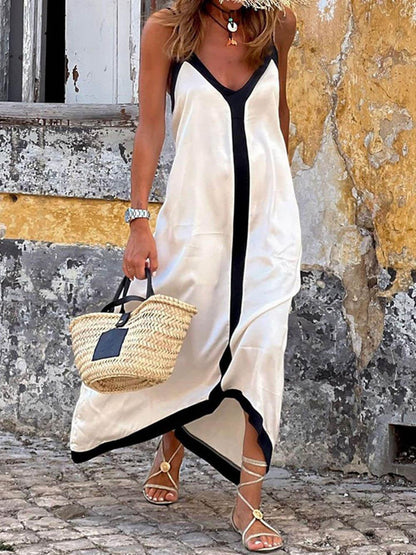 Verena | Midikleid im Colour-Block-Design Stil Lavechic Île