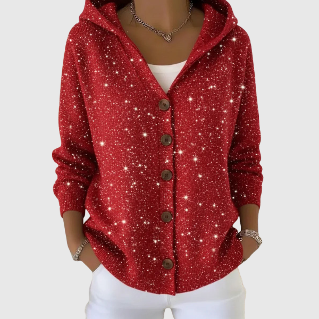 Marie | Bequemer Strickcardigan mit Kapuze