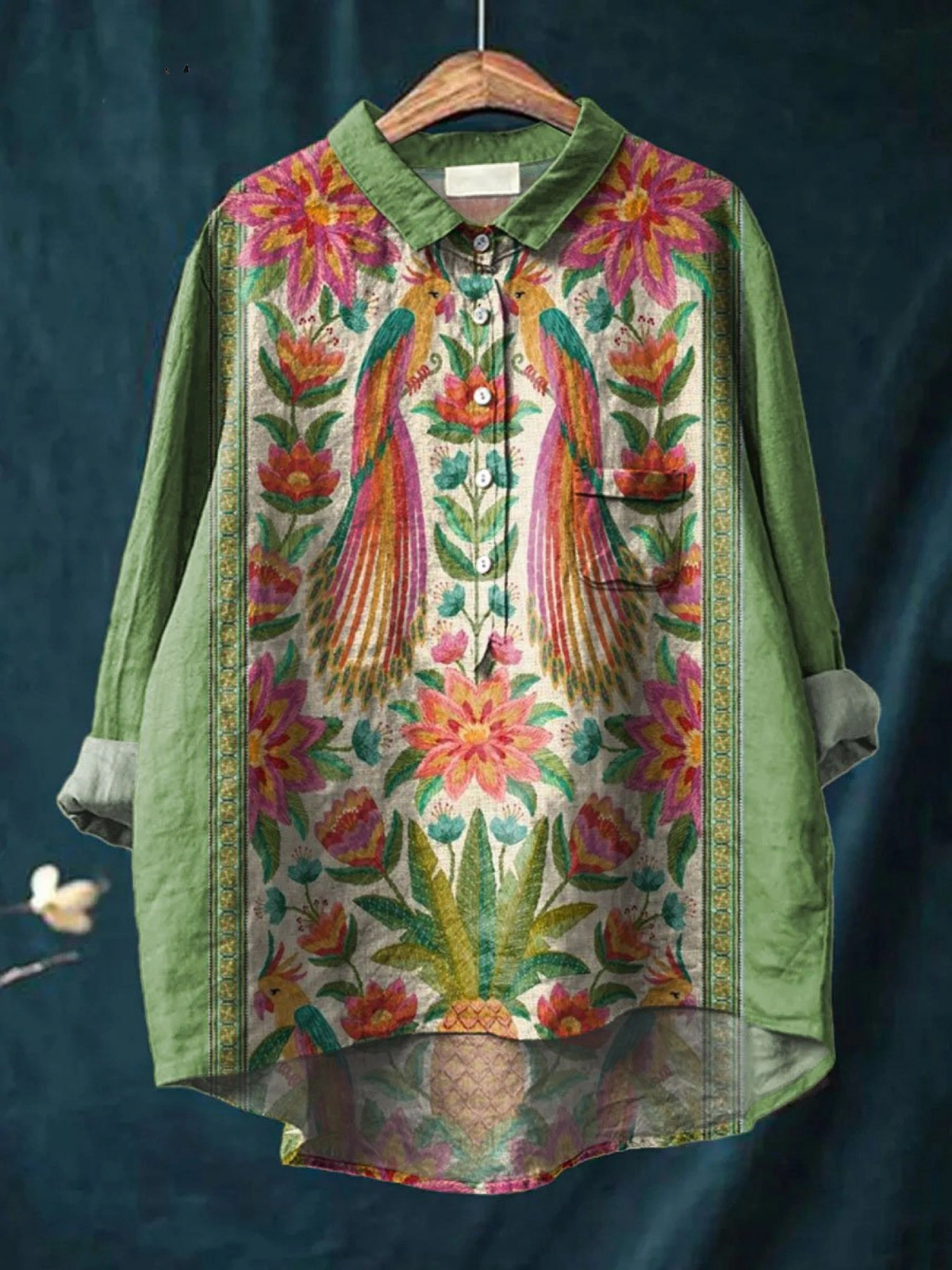 Ida | Legeres Damen-T-Shirt im Vintage-Stil mit Blumenmuster