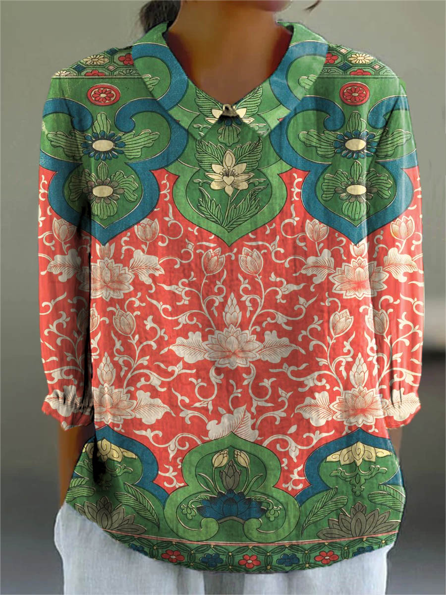 Hannah-Lotte | Künstlerische Bluse mit Print