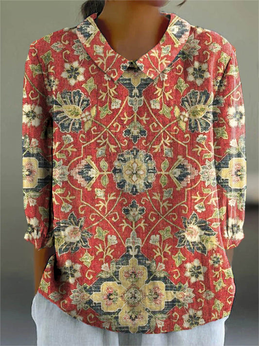Anna-Rose | Künstlerische Bluse mit Print