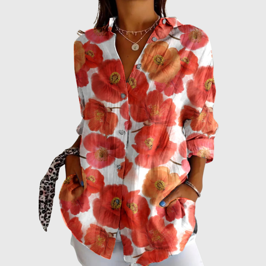 Patricia | Leichte farbenfrohe Bluse mit Print