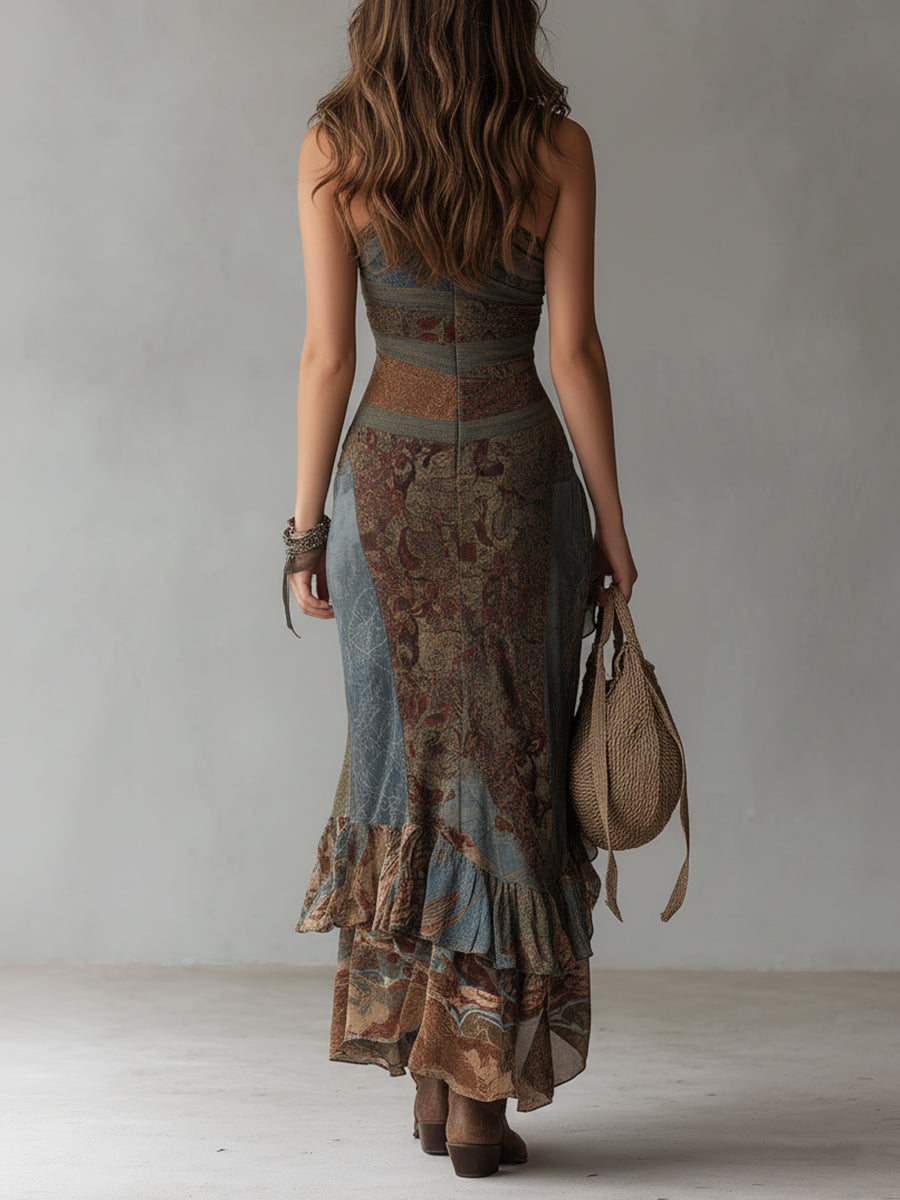 Lina | Maxikleid mit Blumenmuster Vintage