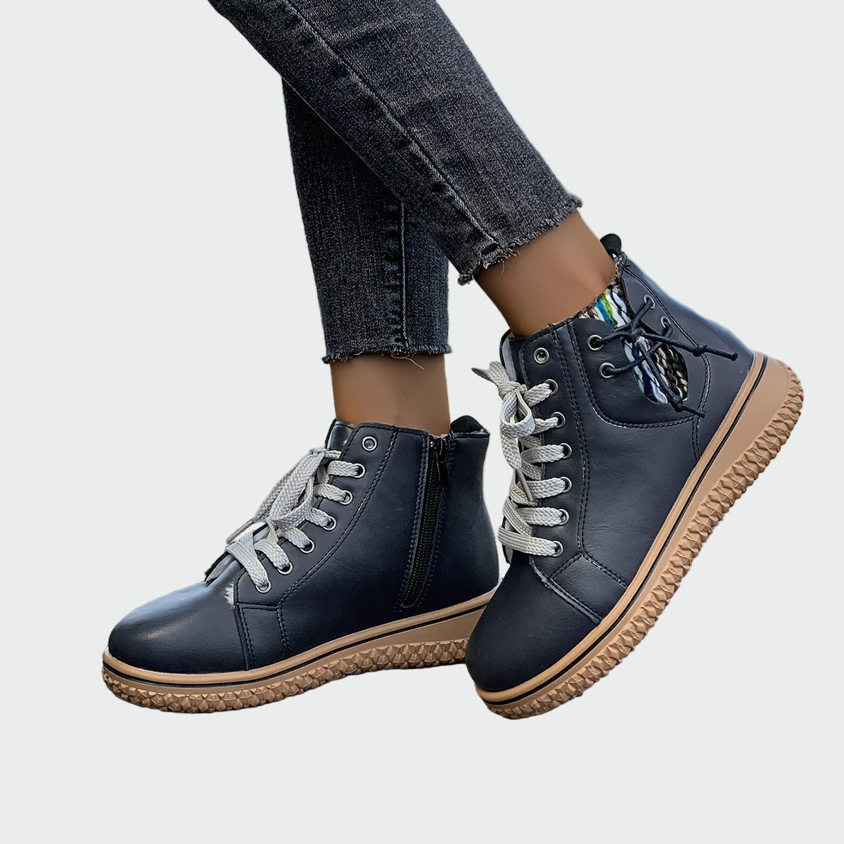Armgard | Orthopädische Leder-Stiefeletten