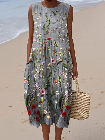 Dagmar | Midikleid mit WildBlumen