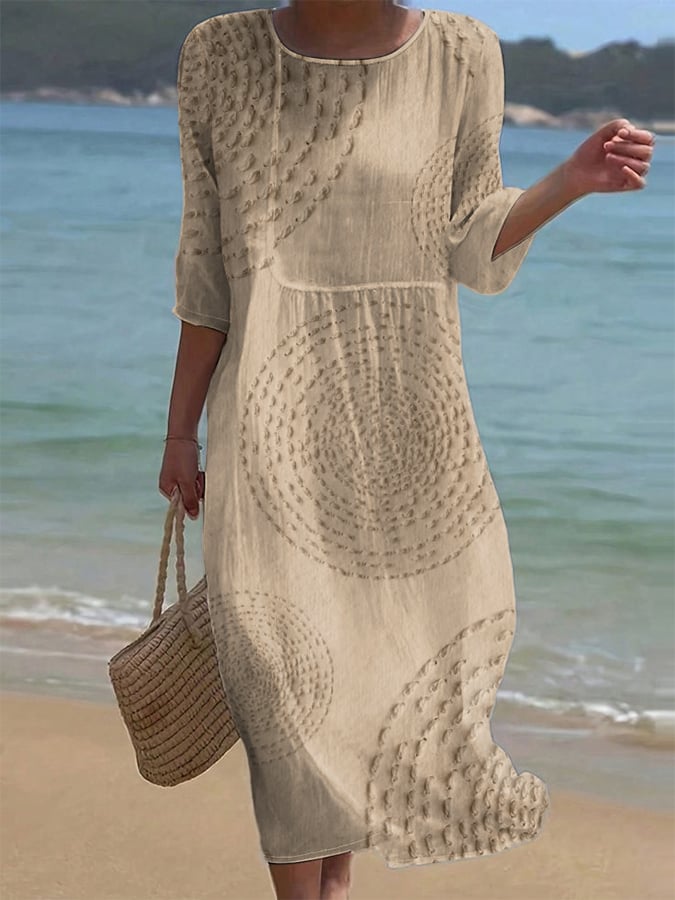 Luise | Legeres besticktes Damenkleid