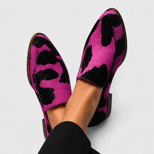 Jule | Loafer mit Kuhfell-Print
