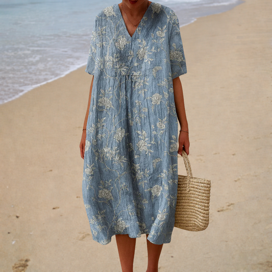 Figurschmeichelndes Sommerkleid mit Print