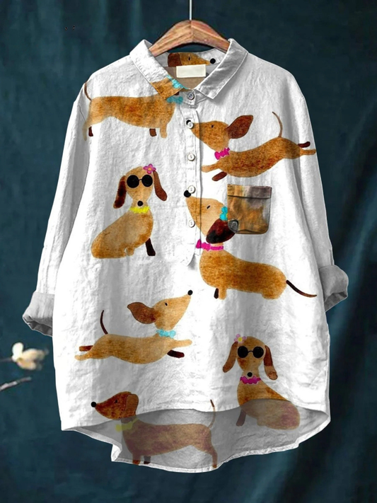 Lotte | Legeres T-Shirt mit Hundekunst