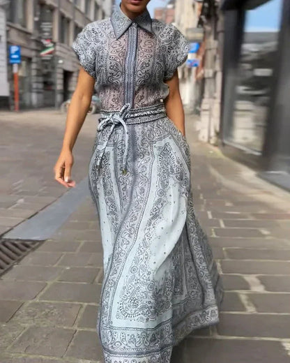 Magdalena | Bedrucktes zweiteiliges Boho-Set