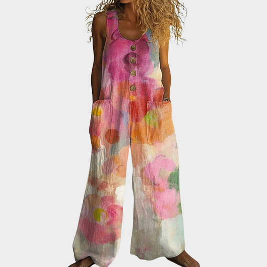 Willa | Fließender bedruckter Jumpsuit