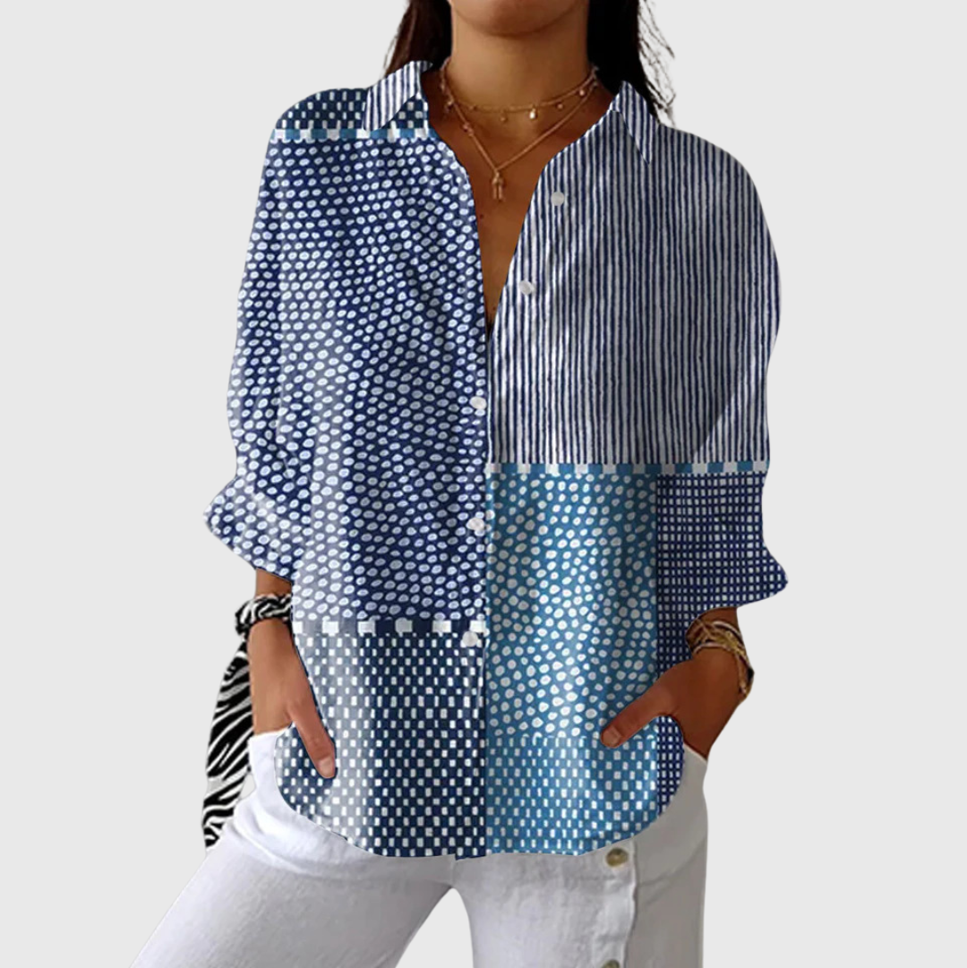 Margit | Leichte farbenfrohe Bluse mit Print