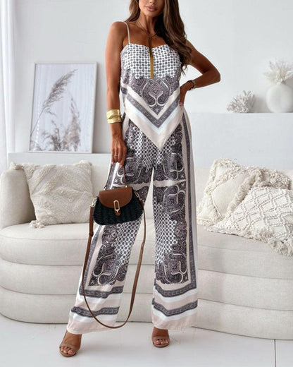 Lilly | Zweiteiliges Set elegant mit top mit Schnürung und Hose urlaubsbereit
