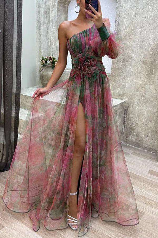Franziska | Maxikleid plissiert mit Blumenmuster Sommerflucht
