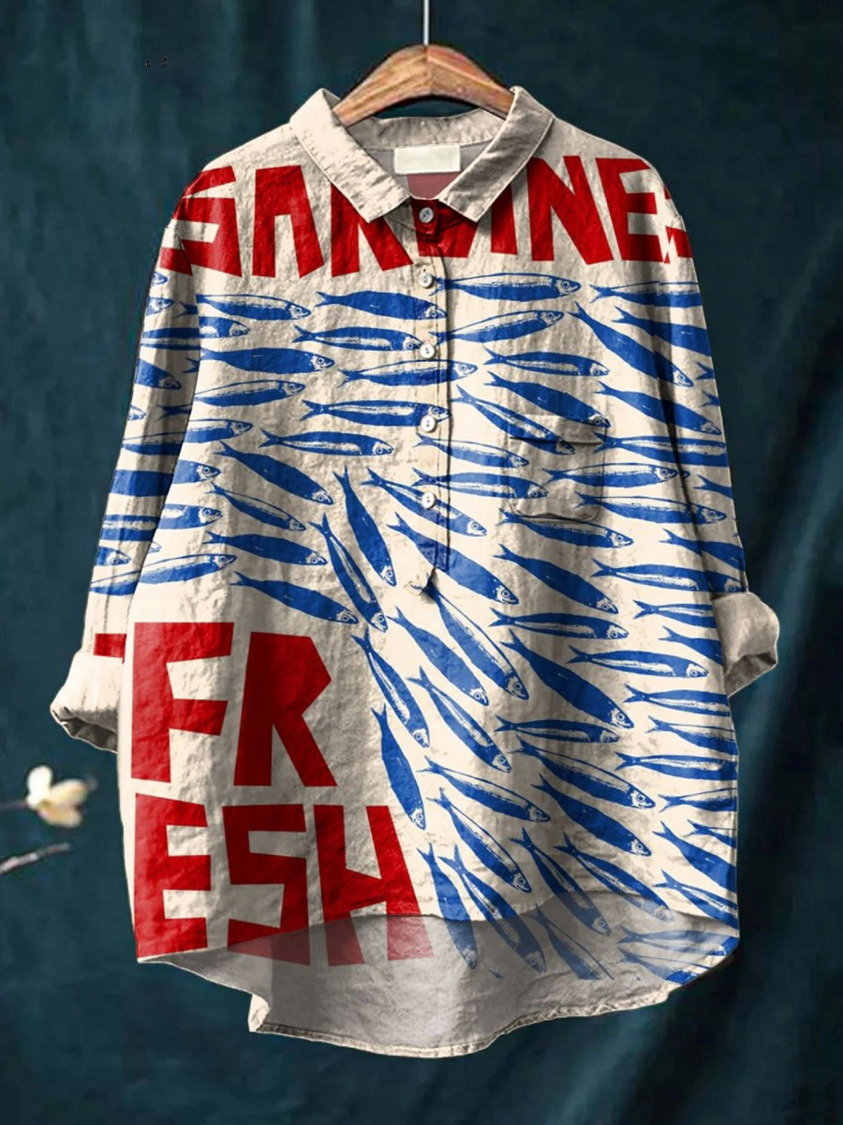 Paula | Legeres Damen-T-Shirt mit Vintage-Fischkunst