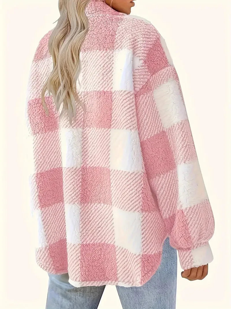 Frieda | Elegante gestreifte Fleecejacke