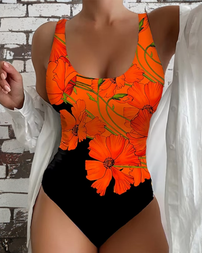 Clara | Eleganter Badeanzug mit Blumenmuster