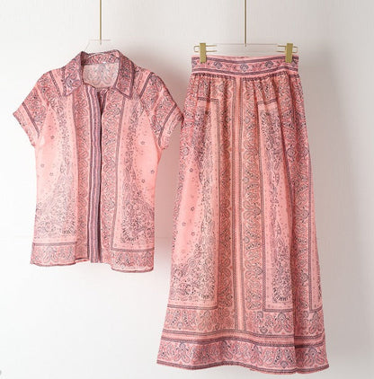 Magdalena | Bedrucktes zweiteiliges Boho-Set