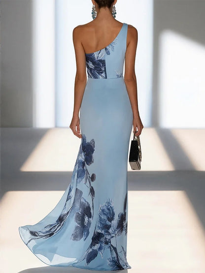 Lotta | Maxikleid Off-Shoulder aus Satin