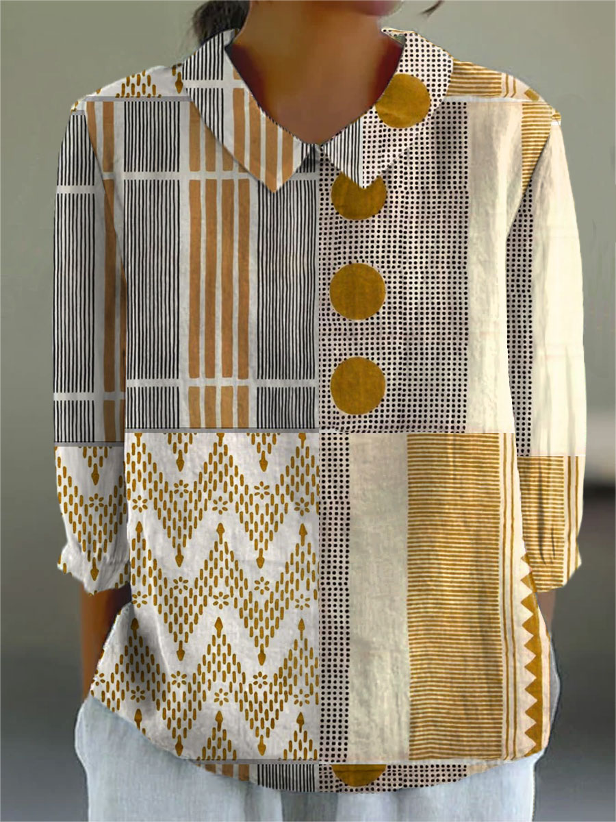 Hannah-Rose | Künstlerische Bluse mit Print