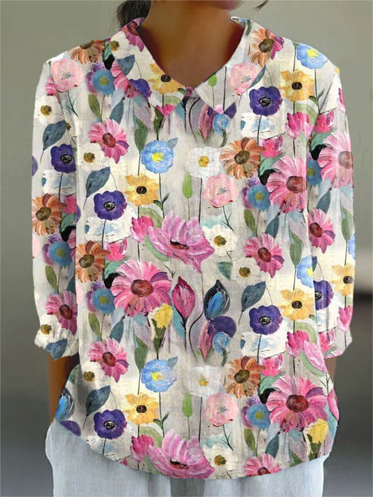 Vera | Künstlerische Bluse mit Print