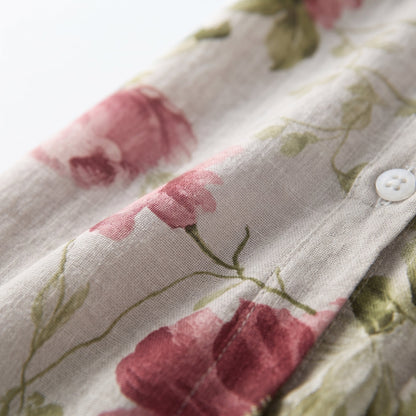 Emilia | Geblümtes Kleid mit Schnürung und Vintage-Taille